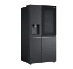 رنگ یخچال فریزر ال جی مدل GCX-287TNB مشکی براق است و نمایشگر دیجیتال لمسی روی درب دارد.