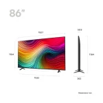 ابعاد تلویزیون 86 اینچ ال جی مدل 86NANO81