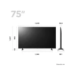 ابعاد تلویزیون 75 اینچ ال جی مدل 75UR7800